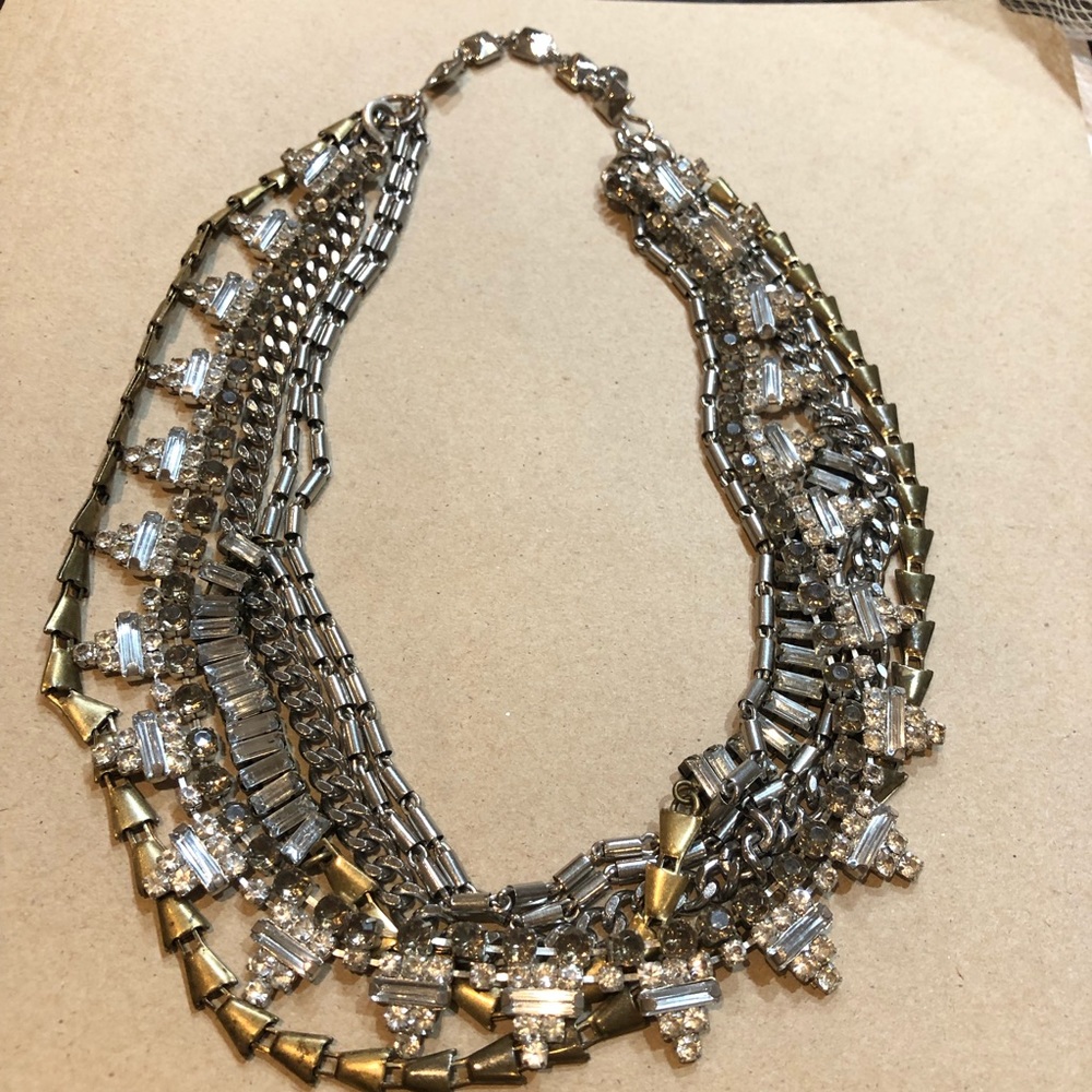 Stella & Dot Mixed Metal Statement Necklace